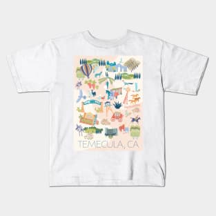 Temecula California Map Kids T-Shirt